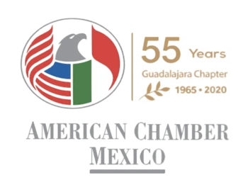 Logo of the American Chamber of Commerce of Mexico.
